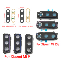 Soczewka aparatu tylnego osłona obiektywu z uchwytem na ramkę z naklejką części zamienne do Xiaomi Mi9 Mi 9 Se Mi 11 1